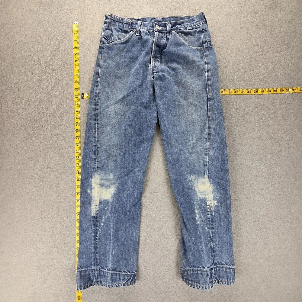 Vintage Levis Engineered Jeans Mens Blue Twisted Button Fly Med Wash Fits 28x32
